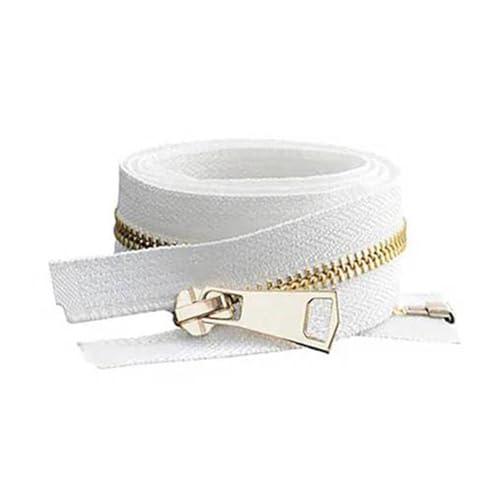 Metall Reißverschluss 20-80cm 5# Open-End Auto Lock Metall Reißverschluss Nähen Reißverschlüsse, Weiß, Gold Reißverschluss 80cm Metall Reißverschluss 20-80cm 5# Open-End Auto Lock Metall Reißverschluss Nähen Reißverschlüsse, Weiß, Gold Reißverschluss 80cm von AITIHYA