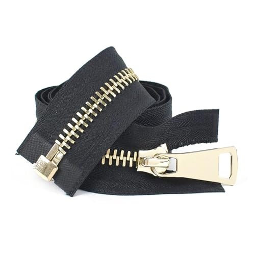 Metall Reißverschluss 70/80/90/100cm 10# Metall Reißverschlüsse für Jacke, Hell Gold, 80cm Metall Reißverschluss 70/80/90/100cm 10# Metall Reißverschlüsse für Jacke, Hell Gold, 80cm von AITIHYA