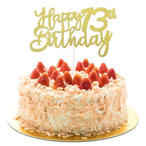 AIVEKE Tortenaufsätze zum 13. Geburtstag, glitzernd, goldfarben – 13. Happy Birthday, Tortenaufsatz, Glitzer, Kuchen, Cupcake, Desserts, Dekoration, für Geburtstag, Jahrestag, Party-Dekorationen AIVEKE Tortenaufsätze zum 13. Geburtstag, glitzernd, goldfarben – 13. Happy Birthday, Tortenaufsatz, Glitzer, Kuchen, Cupcake, Desserts, Dekoration, für Geburtstag, Jahrestag, Party-Dekorationen von AIVEKE