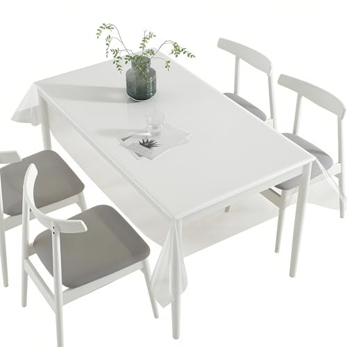 Tischdecke Transparent, Tischfolie Durchsichtig Tischdecke, Transparente Tischfolie 100cm Breit, Meterware 0.13 mm Stark, Wasserdicht Abwaschbar PVC Folie Fettdicht Tischschutzfolie für Hochzeit von AIWMQYYF