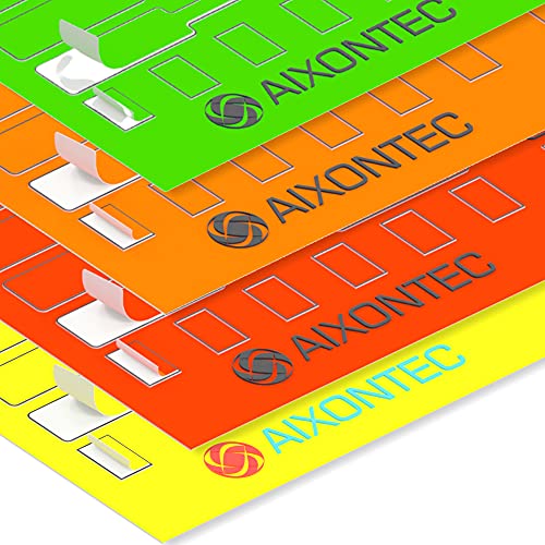 AIXONTEC Kabel Etiketten 96 Stück in 4 Neon Farben 24 pro Kabeletikettbogen SET RJ45 Port Portlabel + Kabelfahne selbstklebend wasserfest beschriftbar Kabellabel Organizer Label Kennzeichnung marker AIXONTEC Kabel Etiketten 96 Stück in 4 Neon Farben 24 pro Kabeletikettbogen SET RJ45 Port Portlabel + Kabelfahne selbstklebend wasserfest beschriftbar Kabellabel Organizer Label Kennzeichnung marker von AIXONTEC