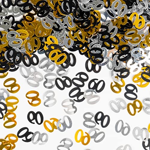 AIYONG 60th Schwarz Gold Silber Konfetti, 60. Geburtstag Dekoration, 30g PVC Metallic Glossy Konfetti für Geburtstag, Hochzeit, Jubiläum, Party AIYONG 60th Schwarz Gold Silber Konfetti, 60. Geburtstag Dekoration, 30g PVC Metallic Glossy Konfetti für Geburtstag, Hochzeit, Jubiläum, Party von AIYONG