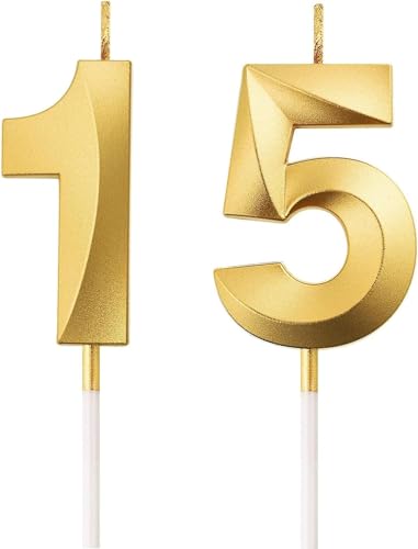 AIYONG 15. Geburtstag Kerzen Kuchen Ziffer Kerzen Alles Gute zum Geburtstag Kuchen Topper Dekoration für Geburtstag Party Hochzeit Jahrestag Feier Lieferungen 51. Geburtstag AIYONG 15. Geburtstag Kerzen Kuchen Ziffer Kerzen Alles Gute zum Geburtstag Kuchen Topper Dekoration für Geburtstag Party Hochzeit Jahrestag Feier Lieferungen 51. Geburtstag von AIYONG