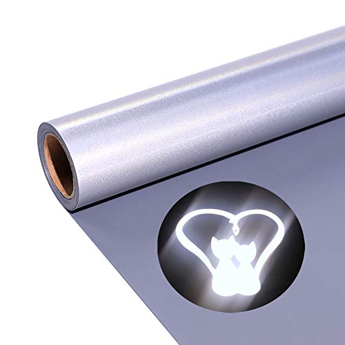 Reflektierend Plotterfolie Textil Heat Transfer Vinyl Grau 30.5cm x 183cm Plotter Flexfolie für Cricut und Silhouette Cameo, Verwendet in Textilien Transferfolie zum Aufbügeln für DIY T-Shirt, Stoffe Reflektierend Plotterfolie Textil Heat Transfer Vinyl Grau 30.5cm x 183cm Plotter Flexfolie für Cricut und Silhouette Cameo, Verwendet in Textilien Transferfolie zum Aufbügeln für DIY T-Shirt, Stoffe von AJINGHTV