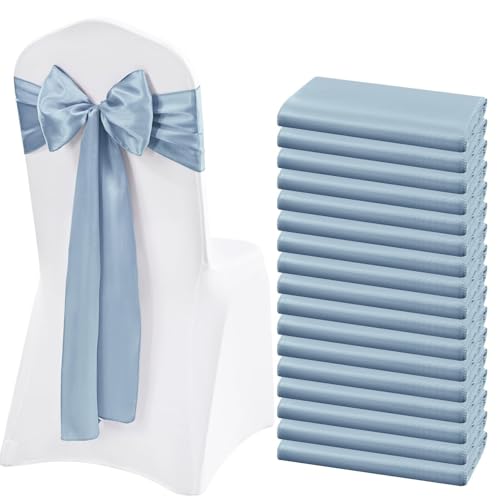 AJMDGW 60 Stück Satin-Stuhlschärpen, Salbeigrün, Satin-Stuhlschärpen, Stuhlschärpen, Stuhlschärpen, Stuhl, dekorativ for Hochzeit, Empfang, Party, Hotel, Zuhause, Küche, Dekoration(Dusty Blue,60pcs) AJMDGW 60 Stück Satin-Stuhlschärpen, Salbeigrün, Satin-Stuhlschärpen, Stuhlschärpen, Stuhlschärpen, Stuhl, dekorativ for Hochzeit, Empfang, Party, Hotel, Zuhause, Küche, Dekoration(Dusty Blue,60pcs) von AJMDGW