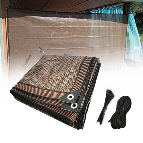 AJTXCSFOQL 85% Schattierungsnetz mit ösen, Garten Sonnensegel Schattennetz Luftdurchlässiger Schattiernetz Windschutznetz Wasserdurchlässig für Gewächshaus Terrassendach Sonnenschutz(7 x 12m) von AJTXCSFOQL