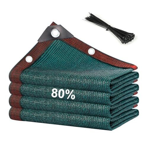 AJTXCSFOQL Schattierungsnetz Schattiernetz mit ösen, 80% Anti UV Windschutznetz Schattennetz für gewächshaus, Sonnennetz für Garten Pflanze Gewächshaus Scheune Außen Hof(7 x 13.0m) von AJTXCSFOQL
