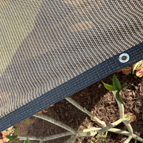 AJTXCSFOQL Sonnenschutz Schattierungsnetz mit ösen 85% Sonnensegel Schattennetz Luftdurchlässiger Schattiernetz 2m 8m 7m 9m 6m 10m 11m Windschutznetz Wasserdurchlässig Garten Schattennetz(7 x 9m) von AJTXCSFOQL