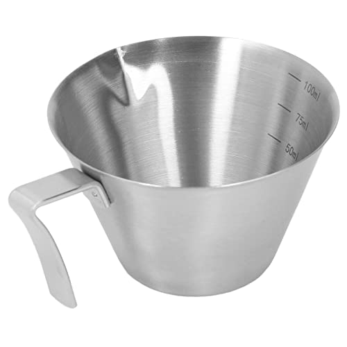 Für Edelstahl, für Kaffee-Messbecher, 100 ML-Skala, für Milch-Tee-Getränke Für Edelstahl, für Kaffee-Messbecher, 100 ML-Skala, für Milch-Tee-Getränke von AJUNJIIL