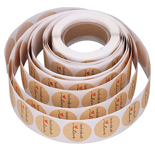 Für Kraft, für Papieraufkleber, handgefertigtes Design, niedliches Herz, 1 Roll, Schreibkenner für Lebensmittelkennzeichnung von AJUNJIIL
