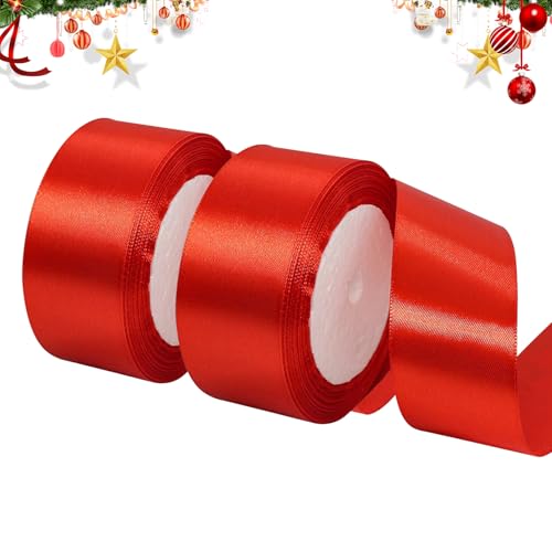 2 Bände Geschenkband Weihnachten,Schleifenband Weihnachten,Band Christmas Ribbon,Rotes Weihnachts Bänder,Dekoband Red Breites,Rot Breit Geschenkbänder,Kräuselband Kunstfaser,Rote Schleifenbändern 2 Bände Geschenkband Weihnachten,Schleifenband Weihnachten,Band Christmas Ribbon,Rotes Weihnachts Bänder,Dekoband Red Breites,Rot Breit Geschenkbänder,Kräuselband Kunstfaser,Rote Schleifenbändern von AJUNLKVDR