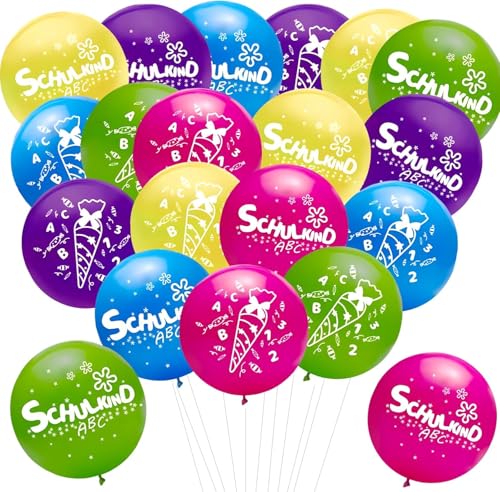 20 Stück Einschulung Deko,Luftballons Einschulung,10 Farben Latexballon,Schulanfang Schuleinführung Latex Ballon,Mädchen Luftballon,Schulkind Ballons Set,Junge Bunten Schulballons,Schule Zu ZurüCk 20 Stück Einschulung Deko,Luftballons Einschulung,10 Farben Latexballon,Schulanfang Schuleinführung Latex Ballon,Mädchen Luftballon,Schulkind Ballons Set,Junge Bunten Schulballons,Schule Zu ZurüCk von AJUNLKVDR