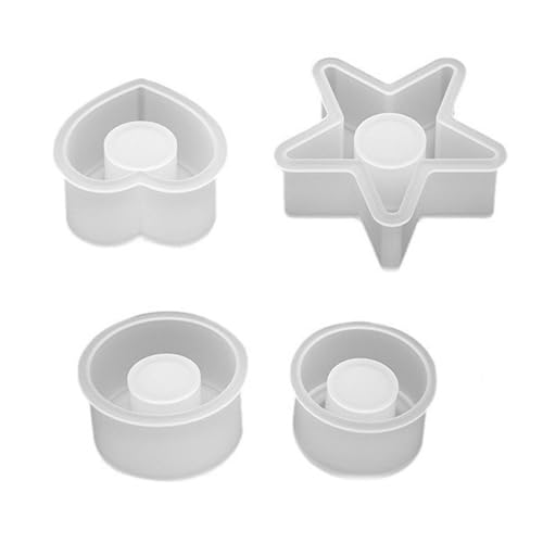 4 Stück Gießform Kerzenhalter,Silikonform Stern Kerzenhalter,Gießform Stern,Diy Silikon Kerzenformen Sternerund,für Weihnachten Ostern,Stabkerzen und Teelichte(Großer Kreis,Kleiner Kreis,Sterne,Liebe) 4 Stück Gießform Kerzenhalter,Silikonform Stern Kerzenhalter,Gießform Stern,Diy Silikon Kerzenformen Sternerund,für Weihnachten Ostern,Stabkerzen und Teelichte(Großer Kreis,Kleiner Kreis,Sterne,Liebe) von AJUNLKVDR
