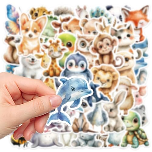 50 Stück Aufkleber Kinder,Sticker,Aufkleber Stickers Set,Aquarellen Tiere,Tier Cartoon Cute Wasserfeste,Aufkleber-Set,Fotoalben Niedliche,FüR Telefon, Kindle, Wasserflasche, Fahrrad 50 Stück Aufkleber Kinder,Sticker,Aufkleber Stickers Set,Aquarellen Tiere,Tier Cartoon Cute Wasserfeste,Aufkleber-Set,Fotoalben Niedliche,FüR Telefon, Kindle, Wasserflasche, Fahrrad von AJUNLKVDR