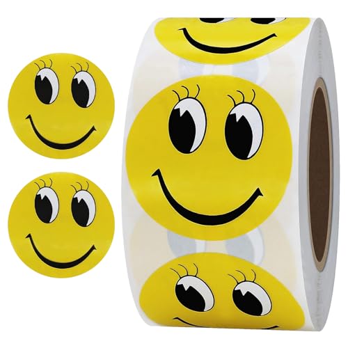 500 Stück Smiley Aufkleber,Sticker Smiley,25 Mm Emoji Groß Stimmungsaufkleber,Smile Stickers,Belohnungssticker 500 Stück Smiley Aufkleber,Sticker Smiley,25 Mm Emoji Groß Stimmungsaufkleber,Smile Stickers,Belohnungssticker von AJUNLKVDR