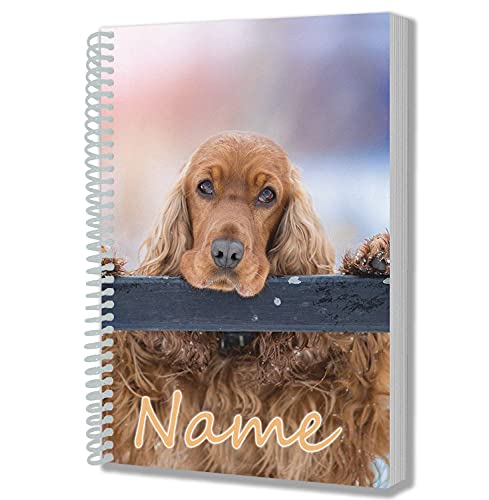 Personalisierbarer Cocker Spaniel Hund A5 Notizblock Notizbuch Zeichnen Schreiben Notizen von AK Giftshop
