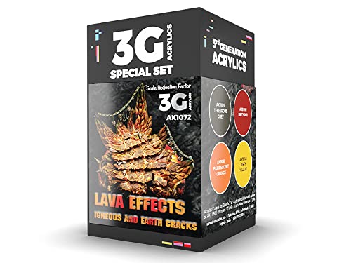 AK Acrylics 3Gen WARGAME Set AK1072 Lava Effects (4x17ml) von AK Interactive