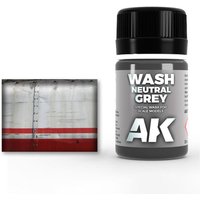 NEUTRAL GREY FOR WHITE/BLACK WASH von AK Interactive