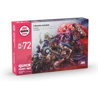 QUICK PAINT SET - 72 QUICK GEN COLORS (+2 MEDIUM 18ML +2 FREE BRUSHES) von AK Interactive