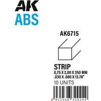 Strips 0.75 x 2.00 x 350mm - ABS STRIP Strips 0.75 x 2.00 x 350mm - ABS STRIP von AK Interactive