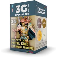 WARGAME COLOR SET. NON METALLIC METAL GOLD (W. B.) von AK Interactive