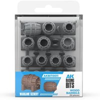 Wood Barrels - Basing Bits - 3D Druck - 32 Stück von AK Interactive