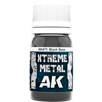 XTREME METAL BLACK BASE von AK Interactive