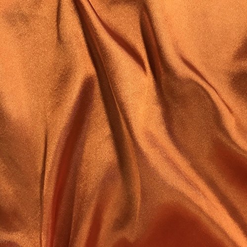 AK TRADING CO. SATIN-80GSM The Yard Satinstoff für Hochzeit, Bekleidung, Handwerk, Dekor, Kostüme, Orange, 4,5 m Charmeuse Braut-Satin-Stoff, 5 YARDS von AK TRADING CO.