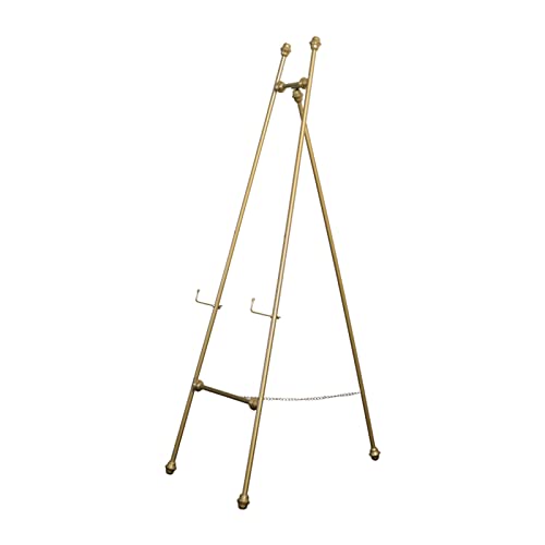 AKALNNB 120/150cm Goldene Staffelei für Skizzen, Tragbare Falten Stativ Staffelei Leichte Metall Einstellbare Display Staffelei für Hochzeit Zeichen, Poster, Billboard von AKALNNB