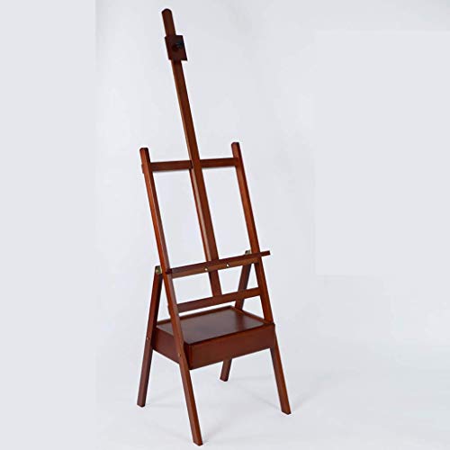 AKALNNB Ausstellungsstaffelei, Zeichenbrett, Kunststaffelei, Malerei, verstellbares Ölgemäldegestell mit Eukalyptus und Schublade, Gewicht 6,3 kg, Staffelei, braune Staffelei von AKALNNB