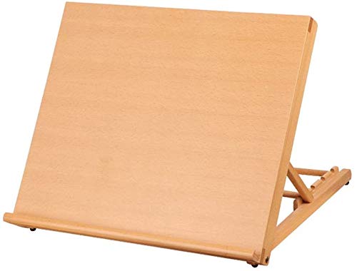 AKALNNB Desktop-Staffelei aus Segeltuch, tragbar, verstellbarer Neigungswinkel, Desktop-Staffelei, Kinderzeichenstaffelei, verstellbarer Bastelarbeitsplatz von AKALNNB