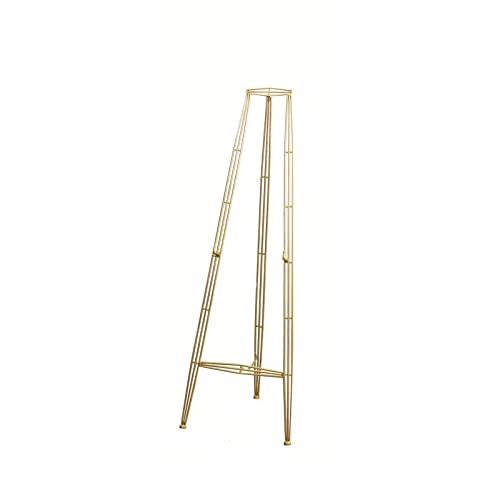 AKALNNB Goldene Staffelei Ständer für Display Hochzeit Zeichen & Poster - 130/150 cm hohe Staffelei zur Anzeige - Faltbare tragbare Poster Staffelei - Verstellbare Metall Staffelei Stativ für Boden von AKALNNB