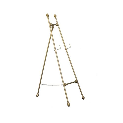 AKALNNB Posterhalter, H-Rahmen Staffelei Ständer für Boden, 120/150 cm Hohe Gold Metall Display Staffelei für Hochzeit, Einfache Faltbare Staffelei von AKALNNB