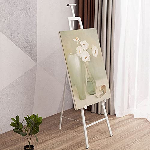 AKALNNB Schmiedeeiserne Staffelei Halterung, Winkel & Höhenverstellbar Teleskopstaffelei Staffelei Einstellbare Kunst Staffelei für Erwachsene Malerei Buchenholz für Messen, Präsentationen, Post von AKALNNB