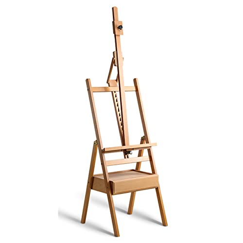 AKALNNB Staffelei-Ständer für Künstler – Holz-Staffelei mit H-Rahmen, Studio-Staffelei mit Aufbewahrungsschublade, verstellbare Höhe, stabile Holzkunst-Staffeleien für Ausstellungsgemälde und Porträts AKALNNB Staffelei-Ständer für Künstler – Holz-Staffelei mit H-Rahmen, Studio-Staffelei mit Aufbewahrungsschublade, verstellbare Höhe, stabile Holzkunst-Staffeleien für Ausstellungsgemälde und Porträts von AKALNNB