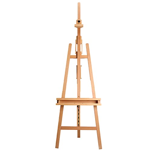 AKALNNB Stativ-Staffelei, verstellbare Holz-Künstler-Staffelei zum Malen, Holz-A-Rahmen-Studio-Staffelei, große Kunststaffelei mit Leinwandhalter, einfach zusammenklappbar von AKALNNB
