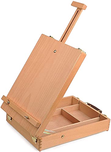AKALNNB Verstellbare Tischstaffelei Malerei Aufbewahrungsbox Staffelei Tragbare Holz Künstler Staffelei Aufbewahrungsbox für Zeichnen, Skizzieren, Studenten Ausstellung AKALNNB Verstellbare Tischstaffelei Malerei Aufbewahrungsbox Staffelei Tragbare Holz Künstler Staffelei Aufbewahrungsbox für Zeichnen, Skizzieren, Studenten Ausstellung von AKALNNB