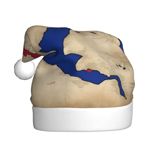 AKDODK Abstrakte Haitianische Flagge, Map04, Weihnachts-Partyhut, lustige Weihnachtsmütze für Erwachsene, Plüsch-Weihnachtsmannmütze, Weihnachtsfeierzubehör AKDODK Abstrakte Haitianische Flagge, Map04, Weihnachts-Partyhut, lustige Weihnachtsmütze für Erwachsene, Plüsch-Weihnachtsmannmütze, Weihnachtsfeierzubehör von AKDODK