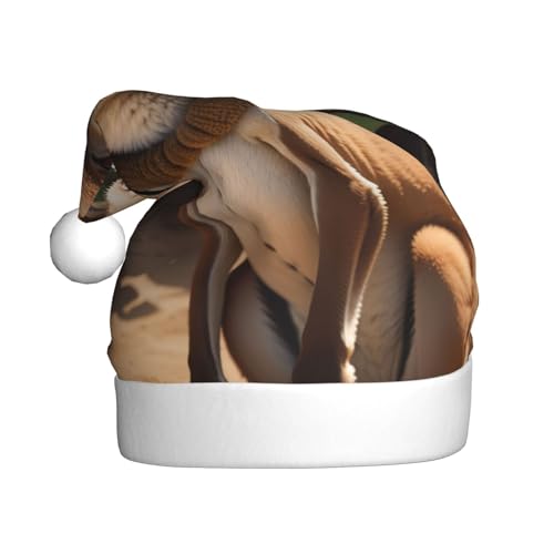 AKDODK Lustige Weihnachtsmütze mit Känguru-Zoo-Druck, lustige Weihnachtsmütze für Erwachsene, Plüsch-Weihnachtsmannmütze, Weihnachtsfeierzubehör AKDODK Lustige Weihnachtsmütze mit Känguru-Zoo-Druck, lustige Weihnachtsmütze für Erwachsene, Plüsch-Weihnachtsmannmütze, Weihnachtsfeierzubehör von AKDODK