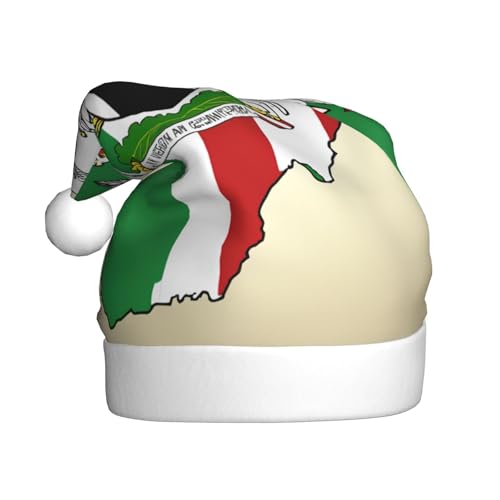 AKDODK Nigeria-Flagge, Karte mit Pferdemuster, Weihnachtsparty-Hut, lustige Weihnachtsmütze für Erwachsene, Plüsch-Weihnachtsmannmütze, Weihnachtsfeierzubehör AKDODK Nigeria-Flagge, Karte mit Pferdemuster, Weihnachtsparty-Hut, lustige Weihnachtsmütze für Erwachsene, Plüsch-Weihnachtsmannmütze, Weihnachtsfeierzubehör von AKDODK