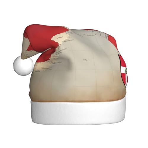 AKDODK Weihnachtsfeierhut mit Peru-Flagge, lustige Weihnachtsmützen für Erwachsene, Plüsch-Weihnachtsmannmütze, Weihnachtsfeierzubehör AKDODK Weihnachtsfeierhut mit Peru-Flagge, lustige Weihnachtsmützen für Erwachsene, Plüsch-Weihnachtsmannmütze, Weihnachtsfeierzubehör von AKDODK