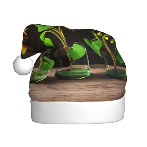 AKDODK Weihnachtshut mit drei Sonnenblumen auf Holzdruck, lustige Weihnachtsmützen für Erwachsene, Plüsch-Weihnachtsmannmütze, Weihnachtsfeierzubehör AKDODK Weihnachtshut mit drei Sonnenblumen auf Holzdruck, lustige Weihnachtsmützen für Erwachsene, Plüsch-Weihnachtsmannmütze, Weihnachtsfeierzubehör von AKDODK