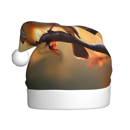 AKDODK Weihnachtsmütze mit Aufdruck "Loving Bird1", lustige Weihnachtsmütze für Erwachsene, Plüsch-Weihnachtsmannmütze, Weihnachtsfeierzubehör AKDODK Weihnachtsmütze mit Aufdruck "Loving Bird1", lustige Weihnachtsmütze für Erwachsene, Plüsch-Weihnachtsmannmütze, Weihnachtsfeierzubehör von AKDODK