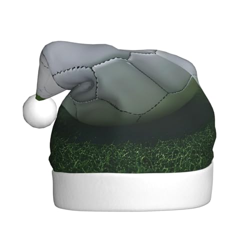 AKDODK Weihnachtsmütze mit Fußball-Motiv, lustige Weihnachtsmütze für Erwachsene, Plüsch-Weihnachtsmannmütze, Weihnachtsfeierzubehör AKDODK Weihnachtsmütze mit Fußball-Motiv, lustige Weihnachtsmütze für Erwachsene, Plüsch-Weihnachtsmannmütze, Weihnachtsfeierzubehör von AKDODK