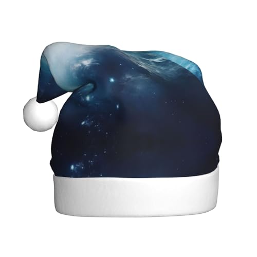AKDODK Weihnachtsmütze mit Galaxie-Druck, lustige Weihnachtsmütze für Erwachsene, Plüsch-Weihnachtsmannmütze, Weihnachtsfeierzubehör AKDODK Weihnachtsmütze mit Galaxie-Druck, lustige Weihnachtsmütze für Erwachsene, Plüsch-Weihnachtsmannmütze, Weihnachtsfeierzubehör von AKDODK