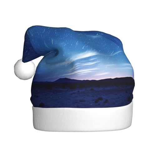 AKDODK Weihnachtsmütze mit Himmelsstern-Druck, lustige Weihnachtsmütze für Erwachsene, Plüsch-Weihnachtsmannmütze, Weihnachtsfeierzubehör AKDODK Weihnachtsmütze mit Himmelsstern-Druck, lustige Weihnachtsmütze für Erwachsene, Plüsch-Weihnachtsmannmütze, Weihnachtsfeierzubehör von AKDODK
