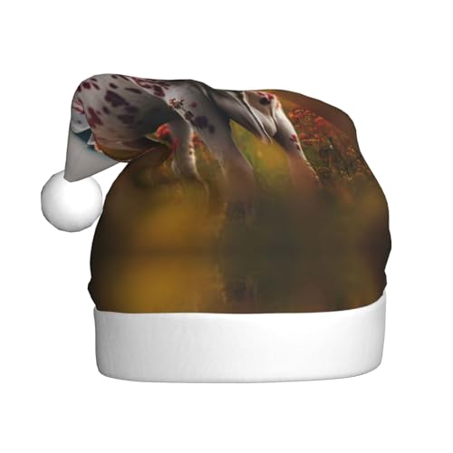 AKDODK Weihnachtsmütze mit Kuh-Motiv, lustige Weihnachtsmütze für Erwachsene, Plüsch-Weihnachtsmannmütze, Weihnachtsfeierzubehör AKDODK Weihnachtsmütze mit Kuh-Motiv, lustige Weihnachtsmütze für Erwachsene, Plüsch-Weihnachtsmannmütze, Weihnachtsfeierzubehör von AKDODK