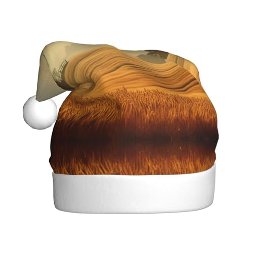 AKDODK Weihnachtsmütze mit Landhausstil-Druck, lustige Weihnachtsmütze für Erwachsene, Plüsch-Weihnachtsmannmütze, Weihnachtsfeierzubehör AKDODK Weihnachtsmütze mit Landhausstil-Druck, lustige Weihnachtsmütze für Erwachsene, Plüsch-Weihnachtsmannmütze, Weihnachtsfeierzubehör von AKDODK