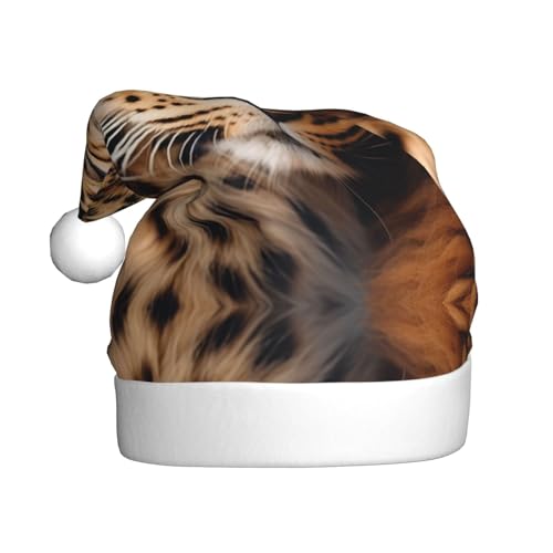AKDODK Weihnachtsmütze mit Leopardenmuster, lustige Weihnachtsmütze für Erwachsene, Plüsch-Weihnachtsmannmütze, Weihnachtsfeierzubehör AKDODK Weihnachtsmütze mit Leopardenmuster, lustige Weihnachtsmütze für Erwachsene, Plüsch-Weihnachtsmannmütze, Weihnachtsfeierzubehör von AKDODK