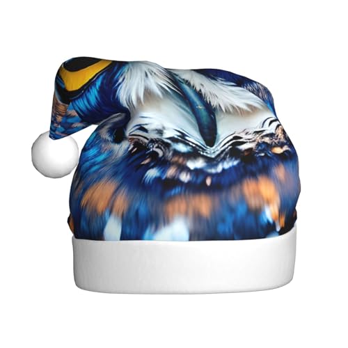 AKDODK Weihnachtsmütze mit blauem Eulen-Motiv, lustige Weihnachtsmütze für Erwachsene, Plüsch-Weihnachtsmannmütze, Weihnachtsfeierzubehör AKDODK Weihnachtsmütze mit blauem Eulen-Motiv, lustige Weihnachtsmütze für Erwachsene, Plüsch-Weihnachtsmannmütze, Weihnachtsfeierzubehör von AKDODK